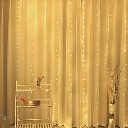 Curtain LED String Lights with Remote Control