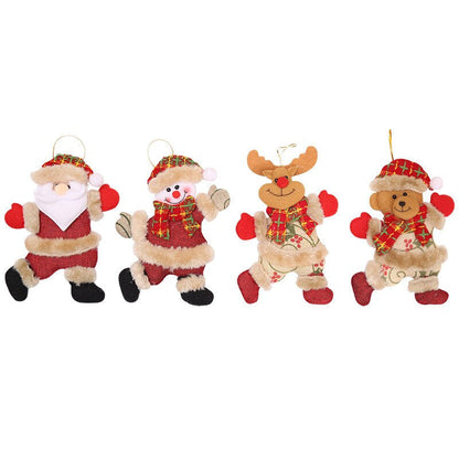 Merry Christmas Ornaments DIY Xmas Gift Santa Claus Snowman Tree Pendant Doll Hang Decoration for Home Noel Natal Happy New Year