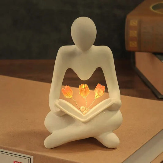 Night Lamp Reader Sculpture