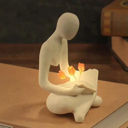 Night Lamp Reader Sculpture